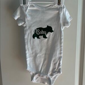 Baby Bear Onsie Bodysuit Handmade 12 mo